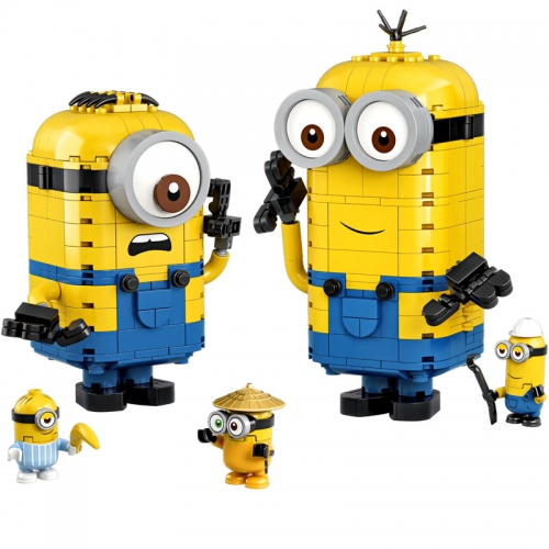 【Special Price】60009 Brick-built Minions and their Lair Building Blocks 876pcs Bricks Toys 75551 Ship From China
