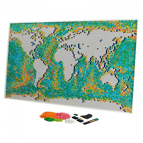 61203 Ideas Series Art and crafts Art：World Map Building Blocks 11695pcs Bricks Toys 31203 Ship From China