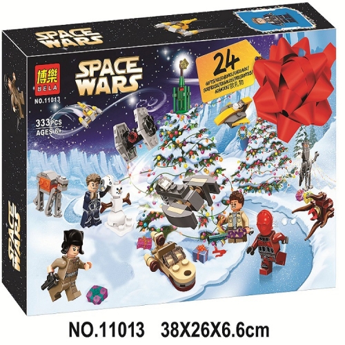 LARI 11013 Movie & Game Series Stars Wars  Advent Calendar Building Blocks 307pcs Bricks Toys 75213 Christmas Ship From China