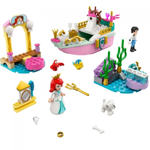 60003 Movie Series Ariel's Holiday Boat Module Building Blocks 119pcs Bricks 43191 Children Toys Ship From China