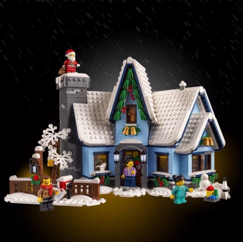 88088 Santa's Visit Winter Village Expert Building Blocks 1445PCS Bricks Toys 10293 Christmas Gift Ship From China